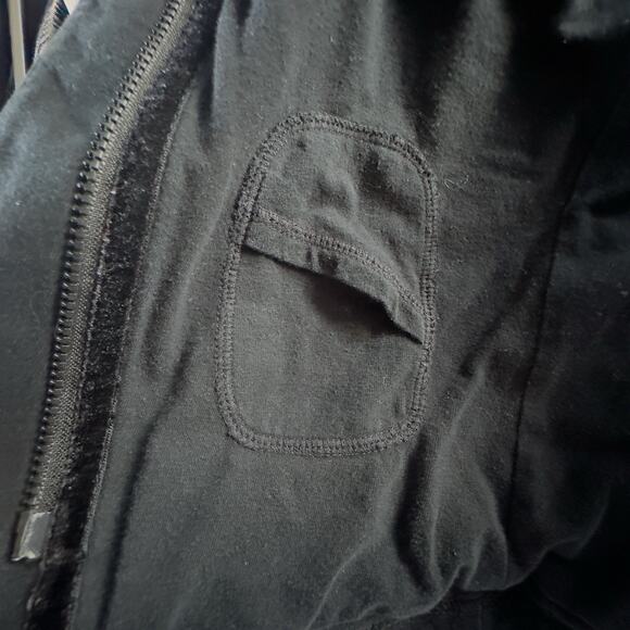 Lululemon Solace Ruched Jacket Black Sz 6 Asymmetril Moto Zip Stretch Athleisure - Picture 8 of 9